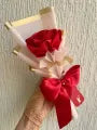 Elegant Single Rose Cone |Handmade Ribbon Flower Gift