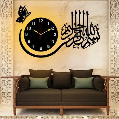 The Heritage Timepiece – Arabic Calligraphy Wall Art & Clock