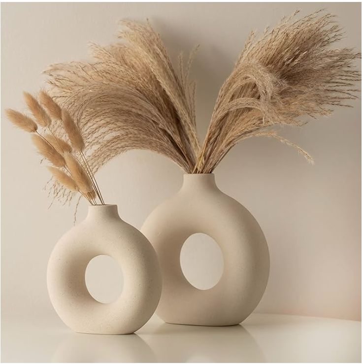 Donut Shape Ceramic Vase, Modern Luxury Home Decor, Perfect for Fresh or Artificial Flowers