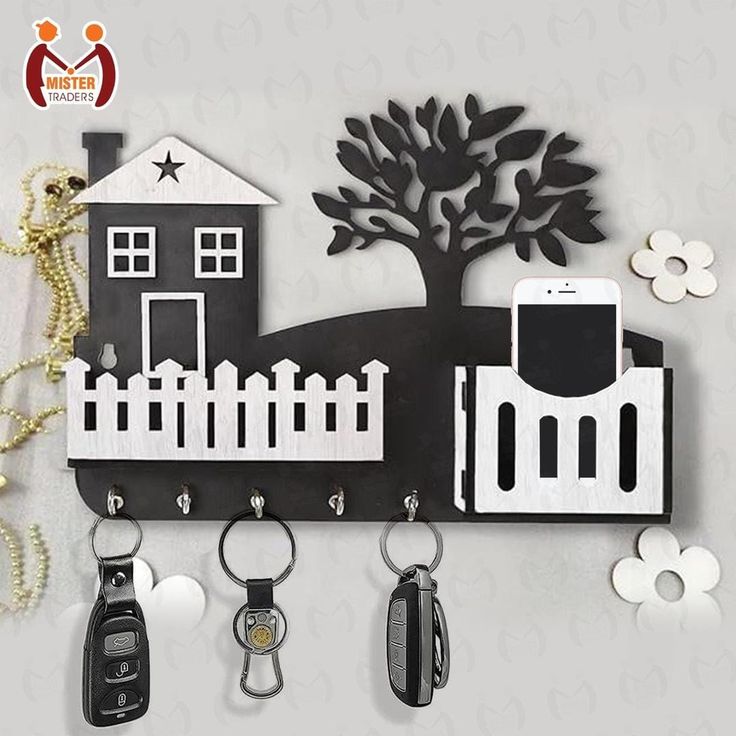 luxury wood key holder for home decore
