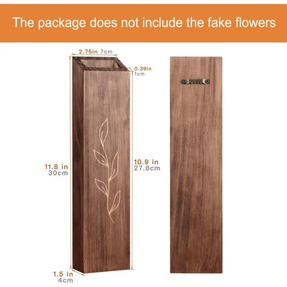 Luxury Wooden Wall Pocket Vase | Minimalist Rustic Wall Decor