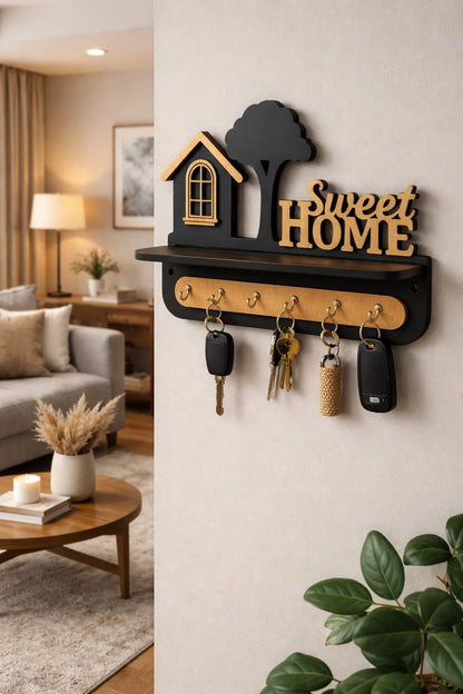 luxury wood key holder for home decore
